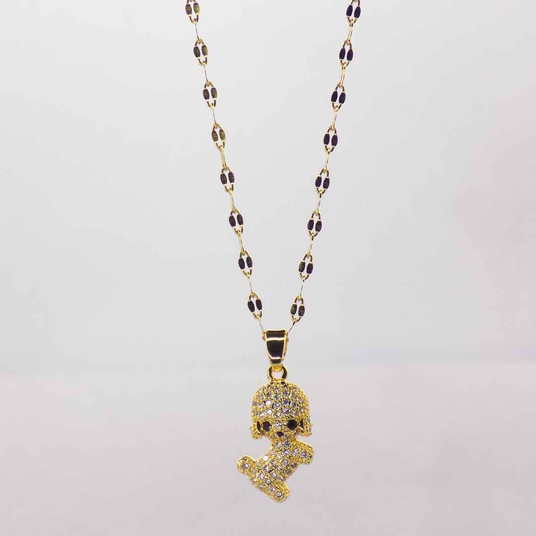 Gold Plated Dog Pendant Necklace