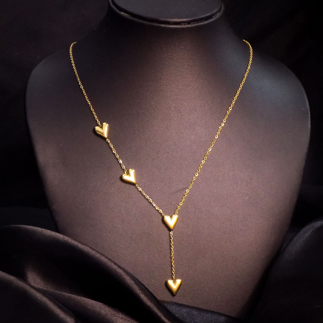 Gold Heart Pendant Necklace
