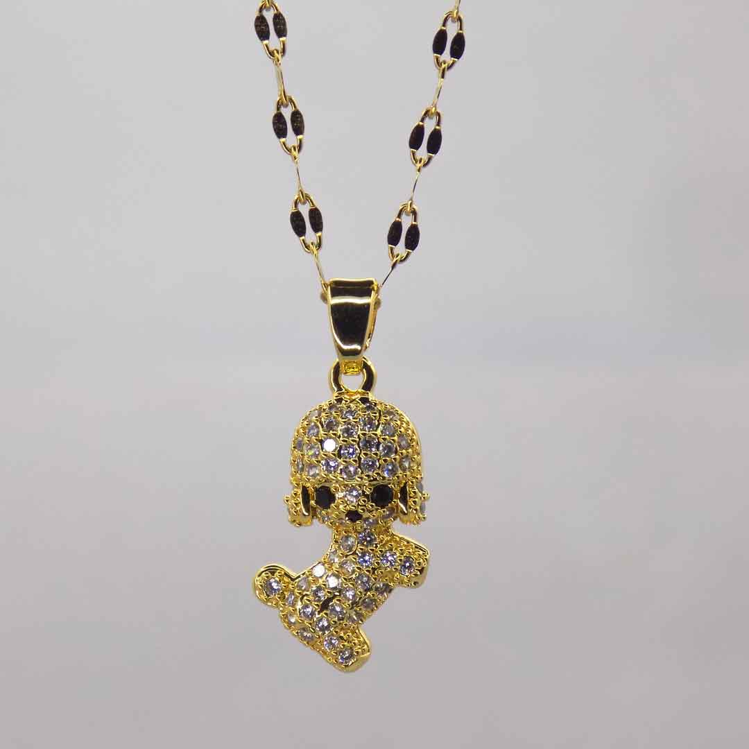 Gold Plated Dog Pendant Necklace