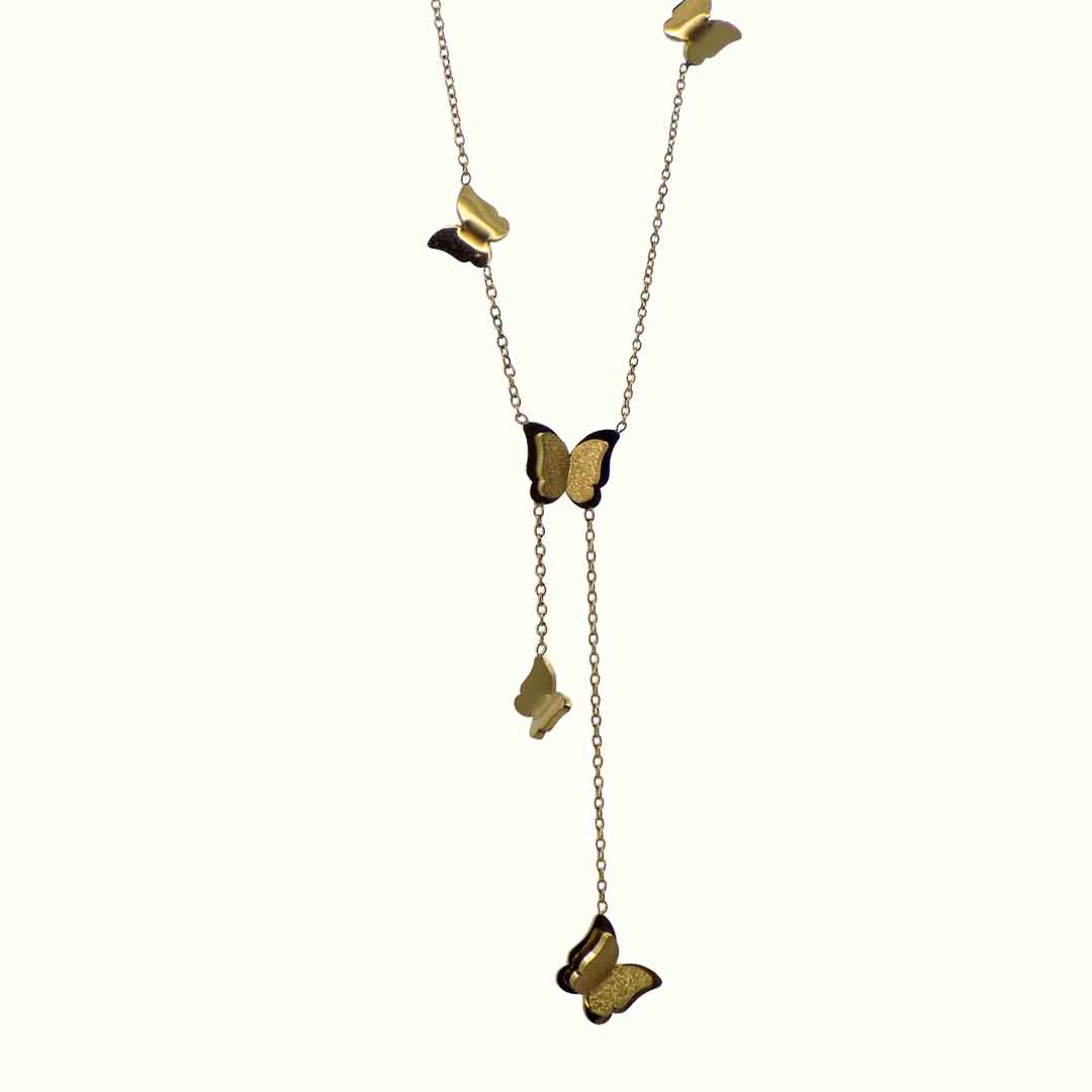 Gold Butterfly Pendant Necklace