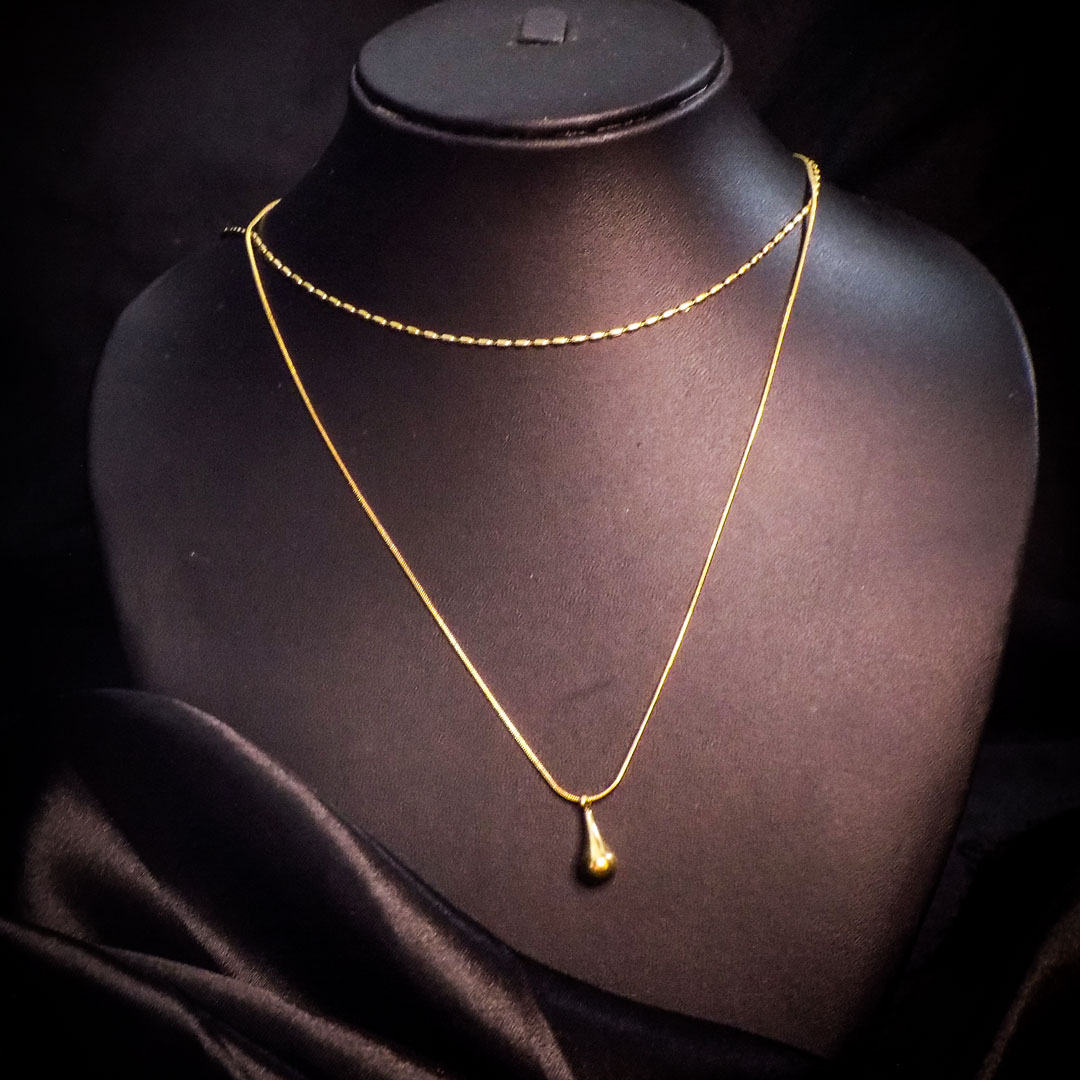 Gold Layered Pendant Necklace
