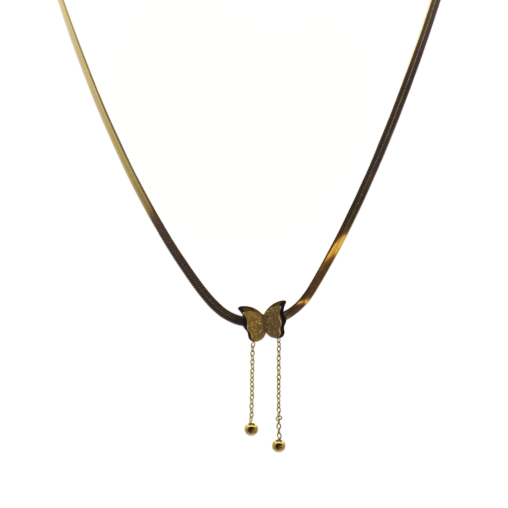 Elegant Gold Butterfly Necklace