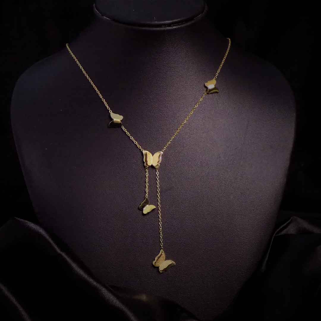 Gold Butterfly Pendant Necklace