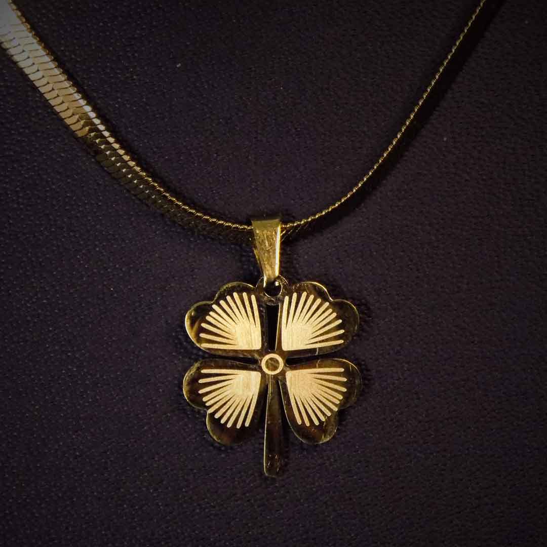Gold Four-Leaf Clover Necklace