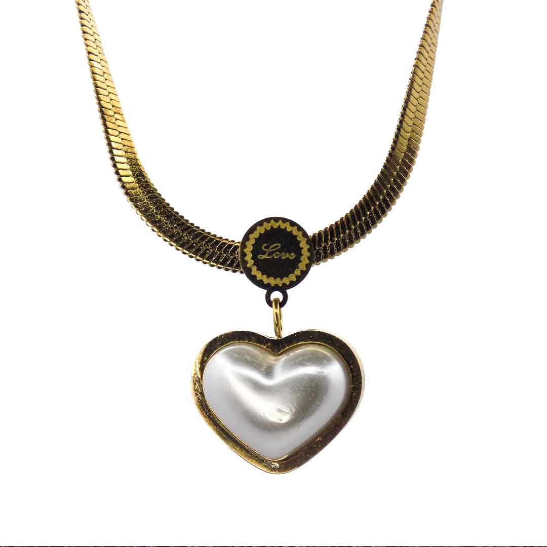 Gold Heart Pendant Necklace