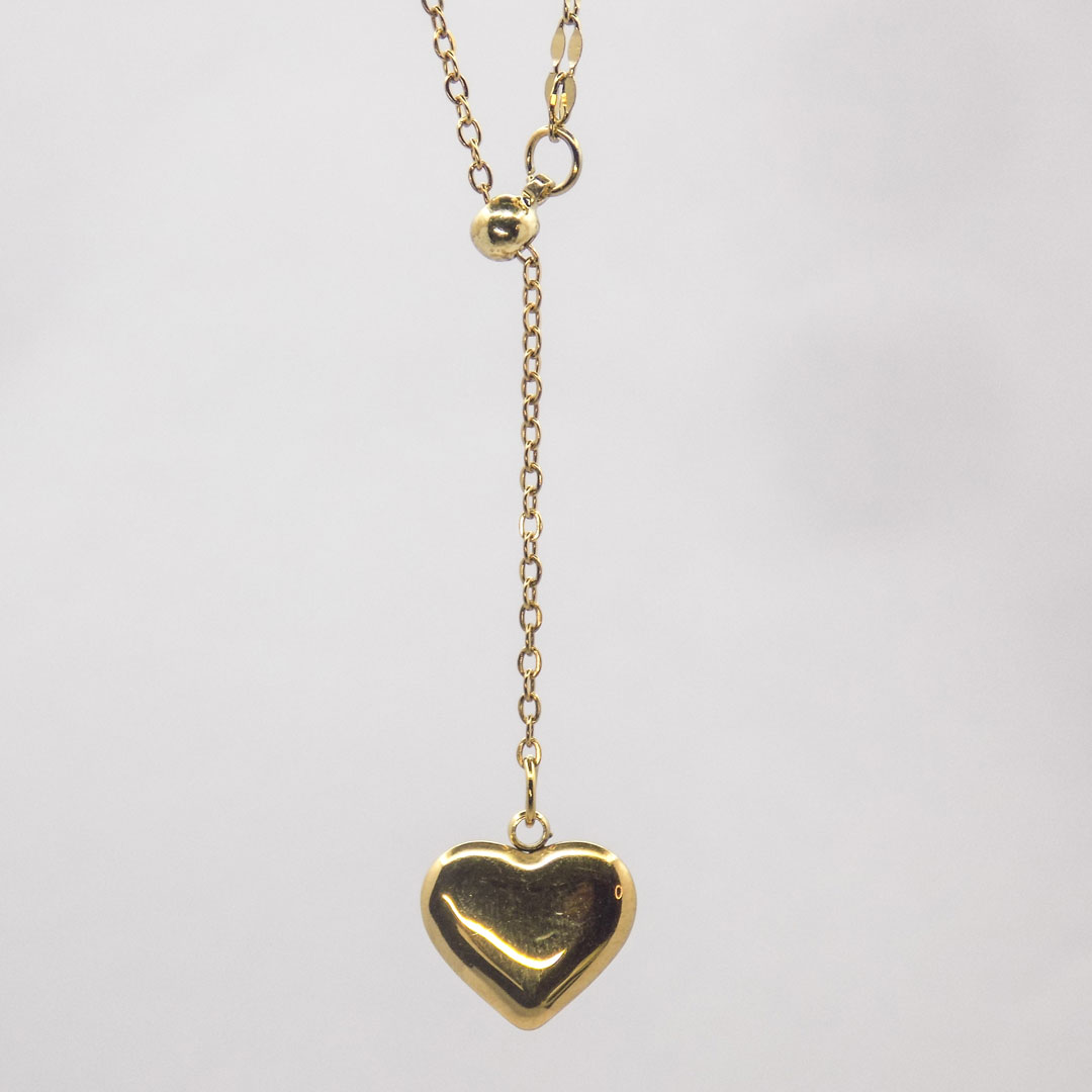 Gold Heart Pendant Necklace