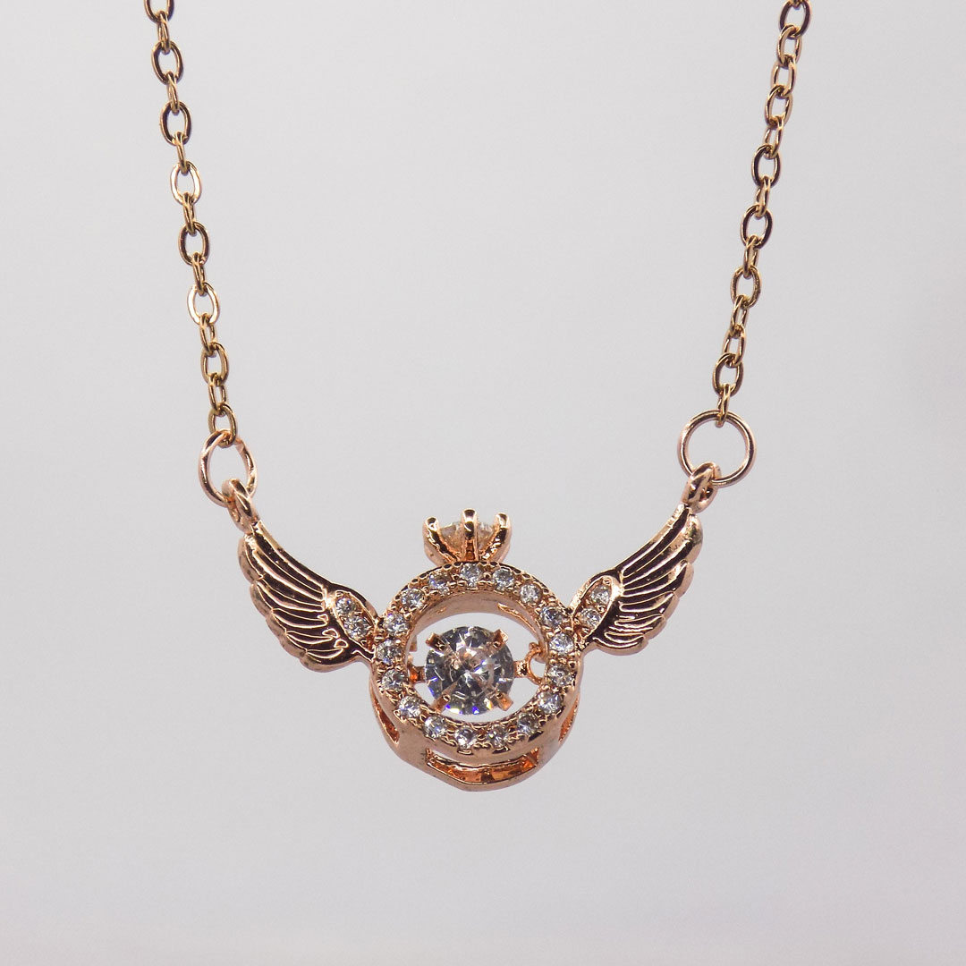 Elegant Winged Pendant Necklace