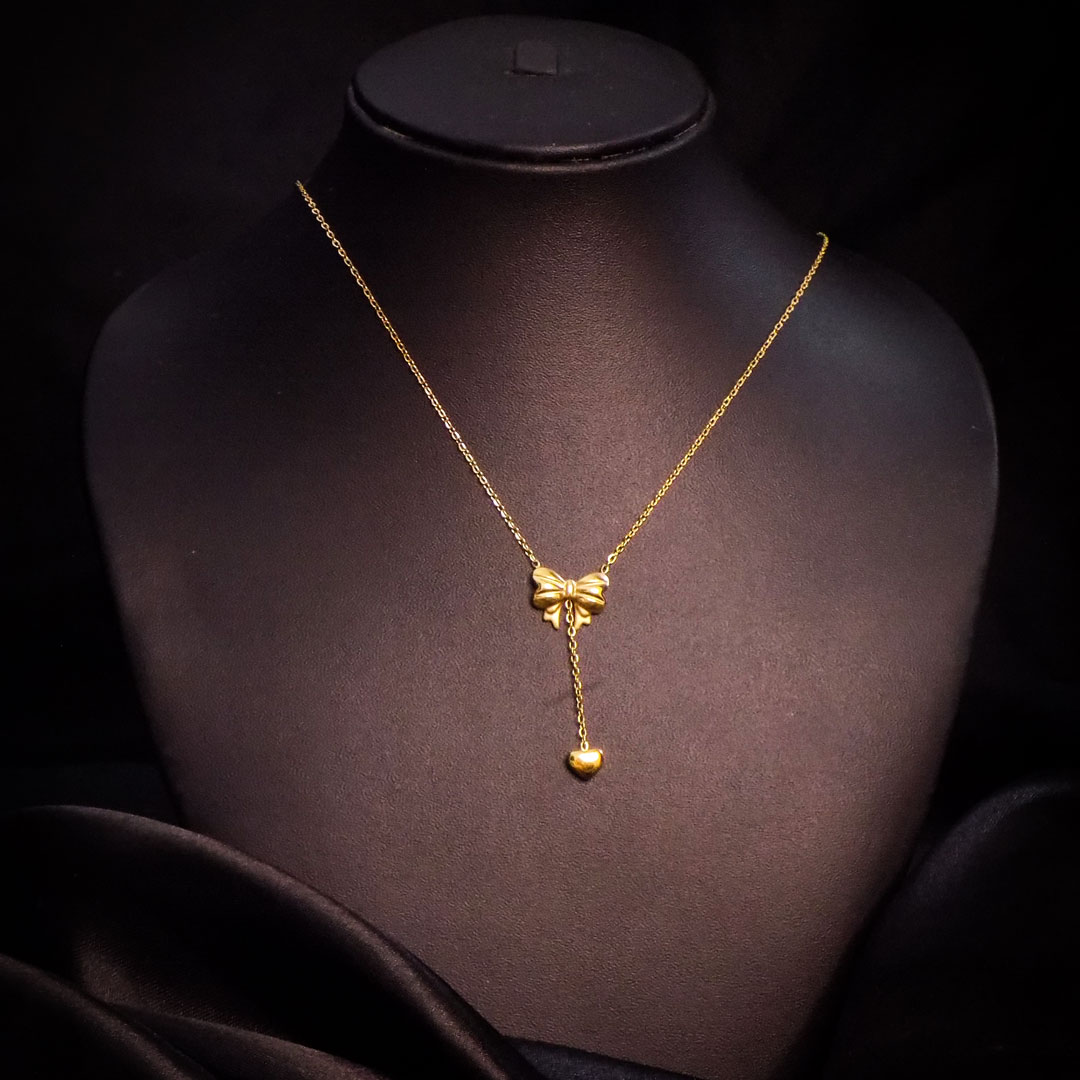 Gold Bow Necklace