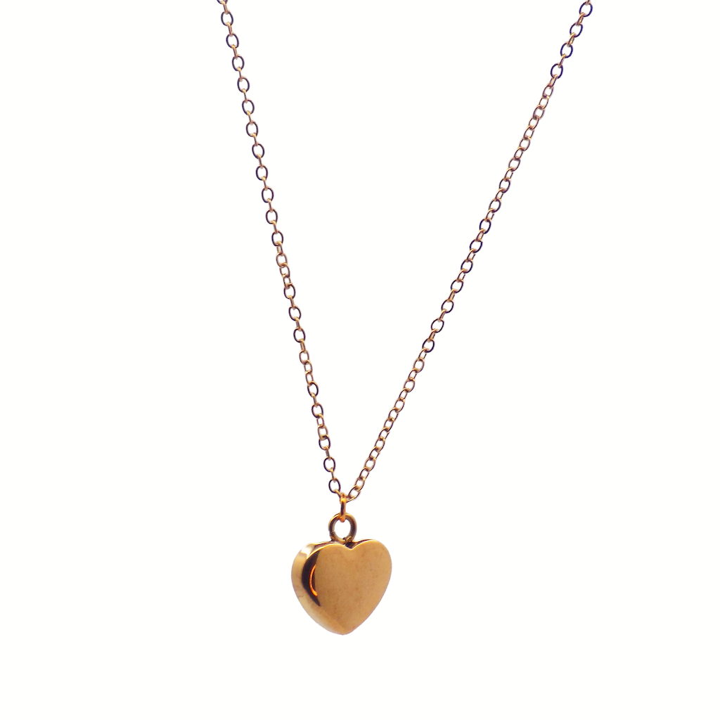 Gold Heart Pendant Necklace