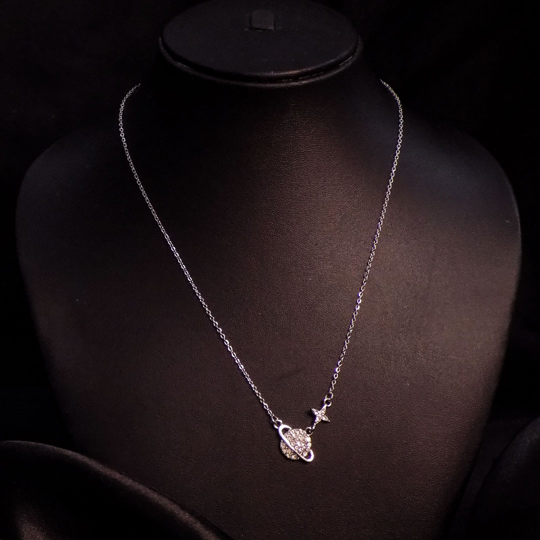 Planet and Star Pendant Necklace
