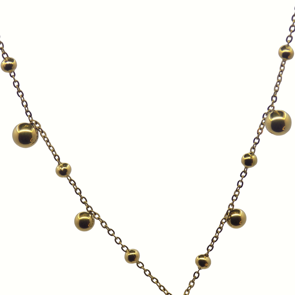 Y shape beaded Chain Necklace