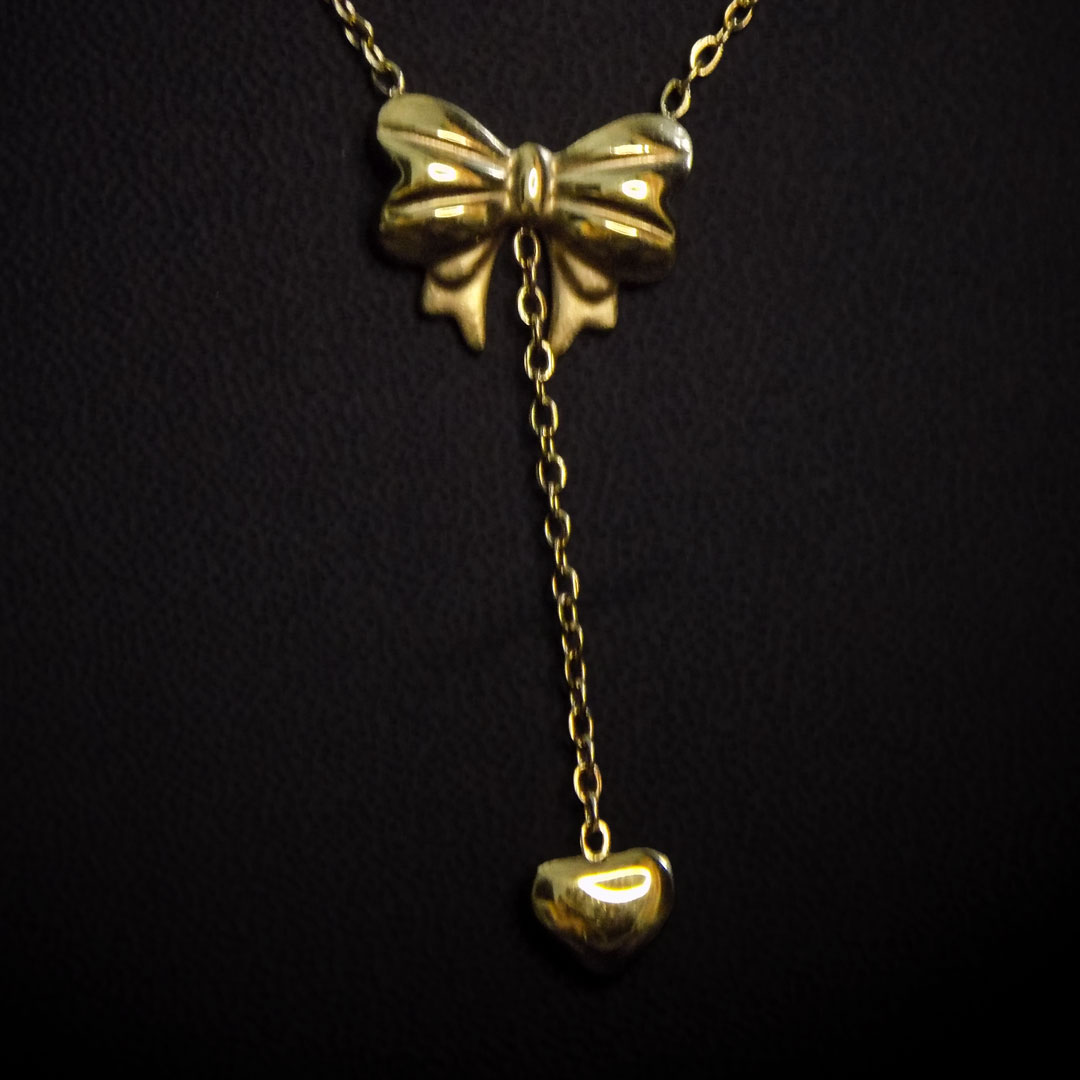 Gold Bow Necklace