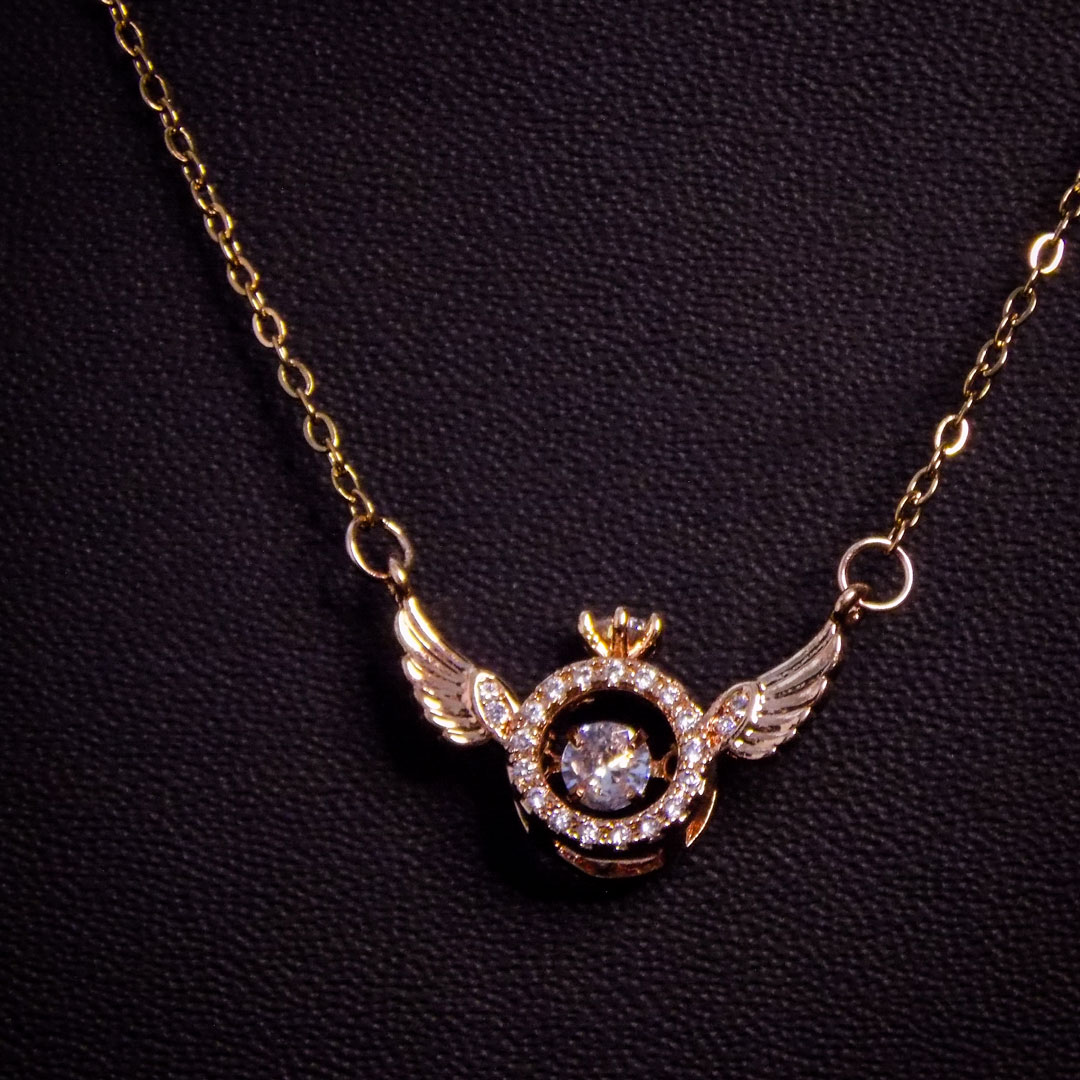 Elegant Winged Pendant Necklace
