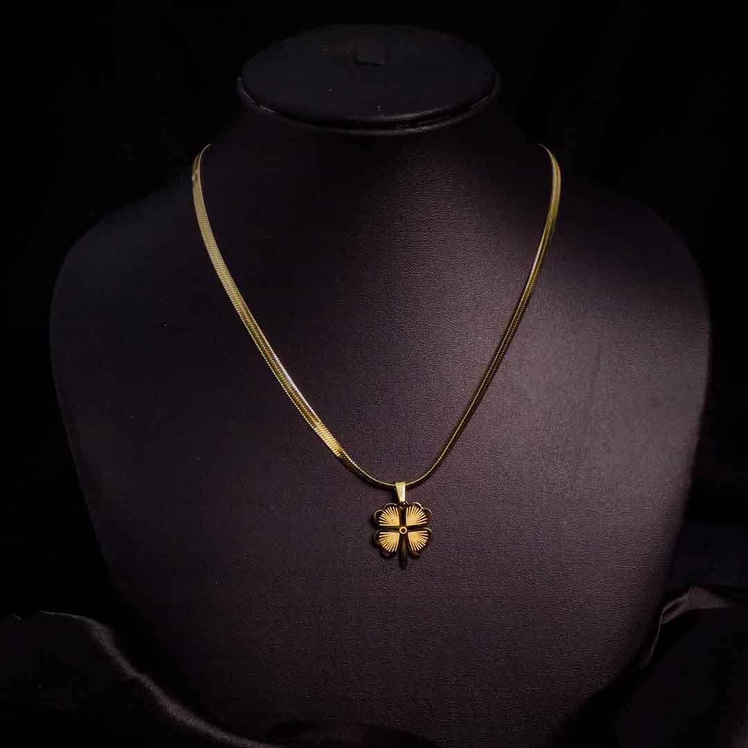 Gold Four-Leaf Clover Necklace