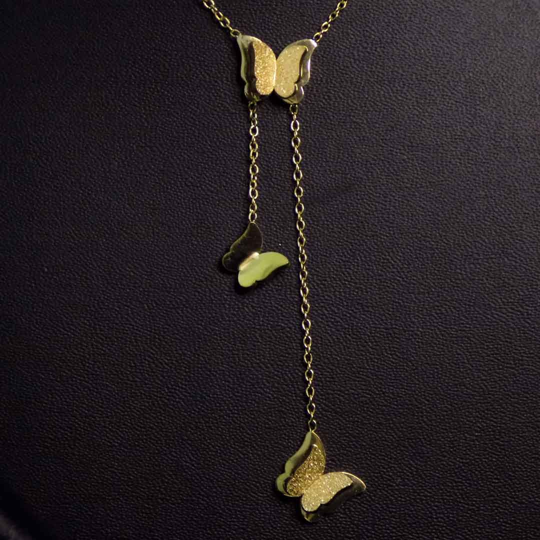 Gold Butterfly Pendant Necklace