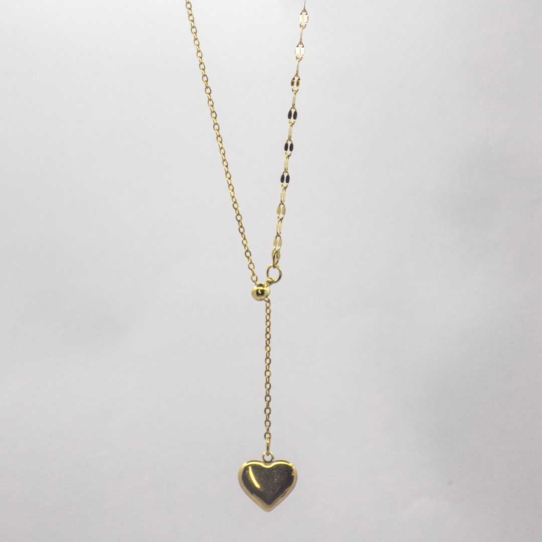 Gold Heart Pendant Necklace