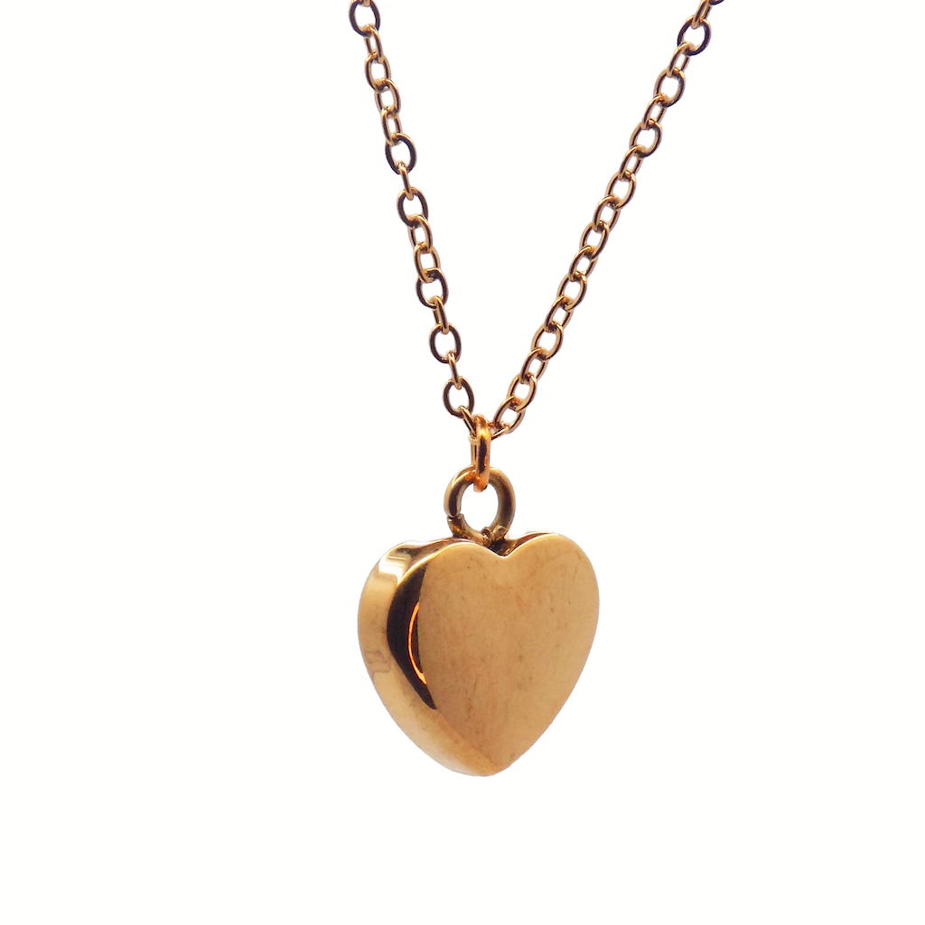 Gold Heart Pendant Necklace
