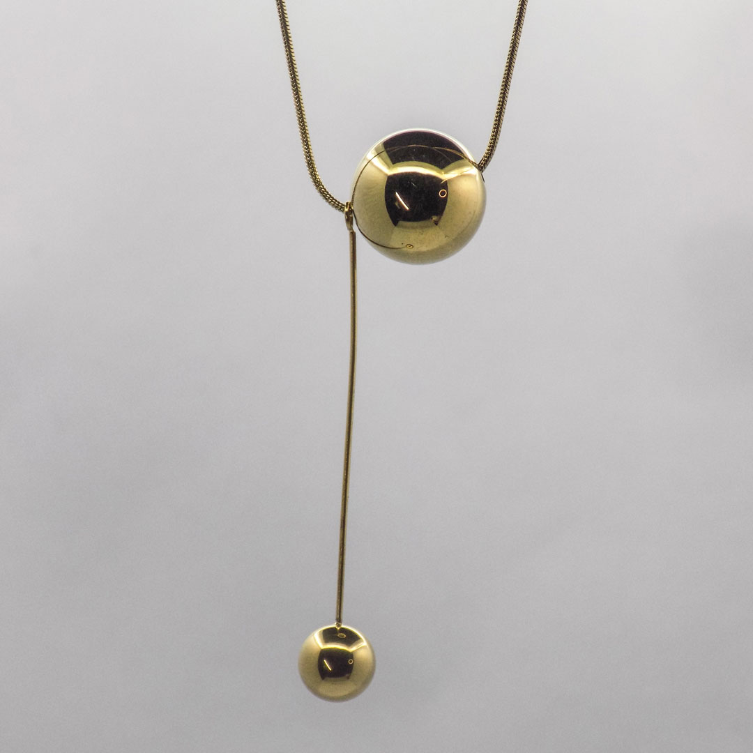 Gold Modern Pendant Necklace