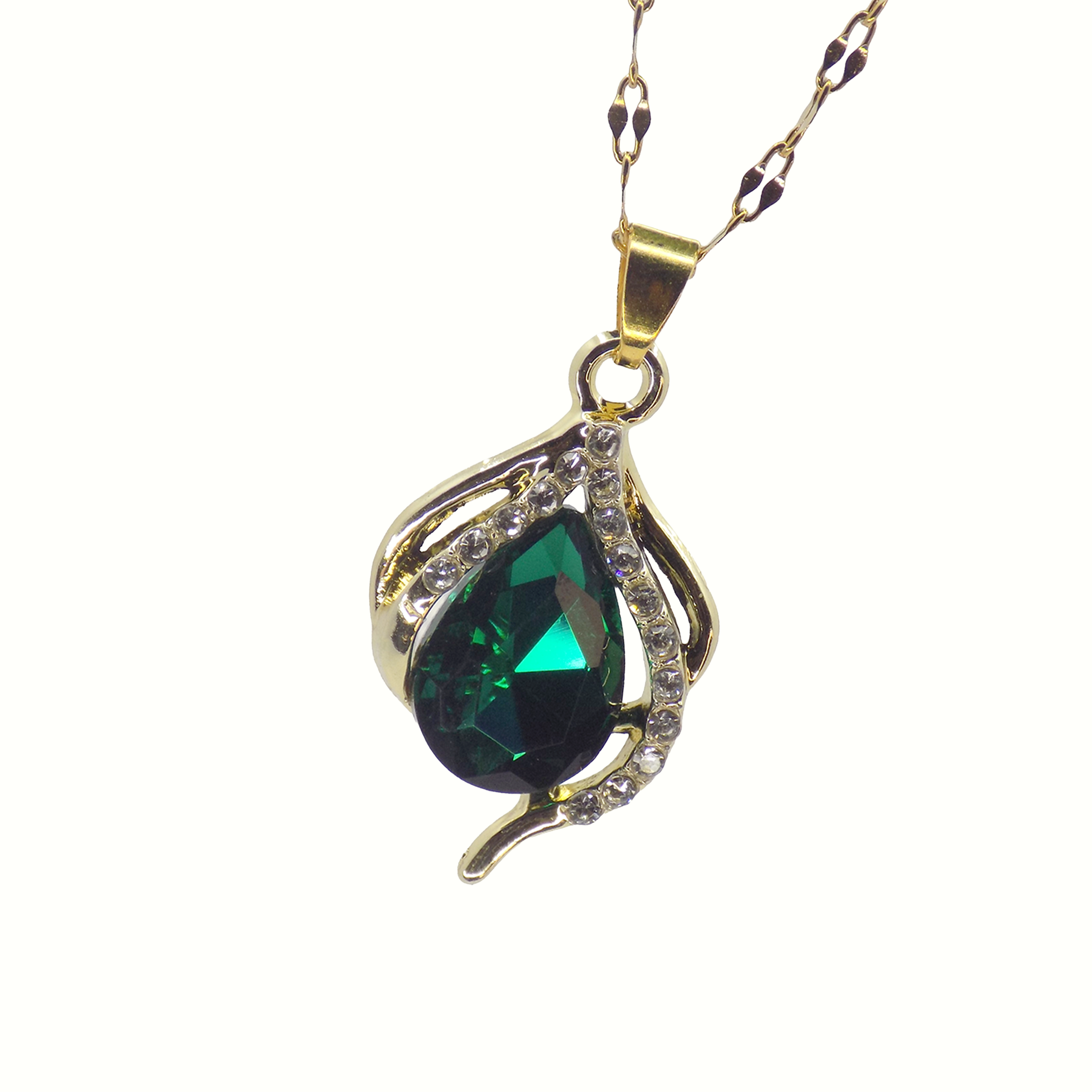 Elegant Green Gemstone Necklace