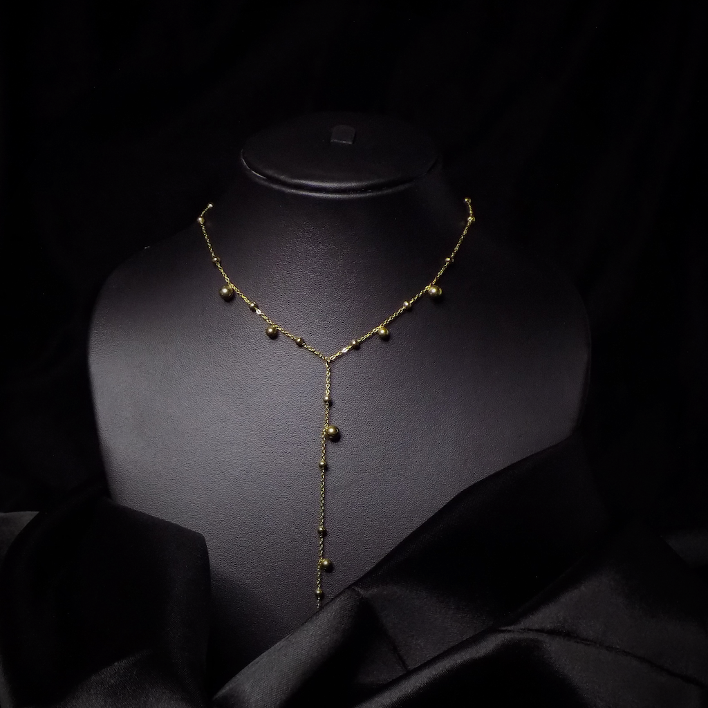 Y shape beaded Chain Necklace