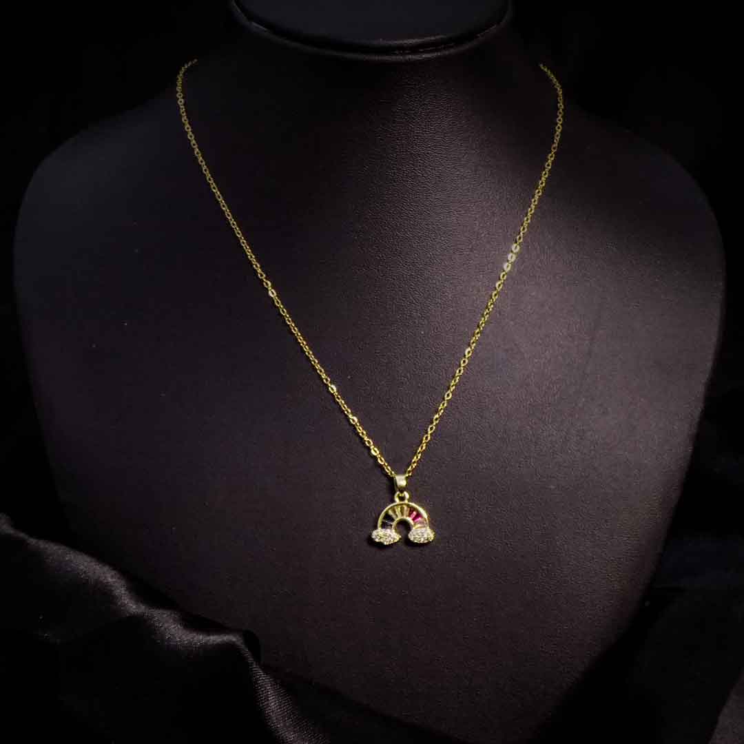 Rainbow Pendant Necklace