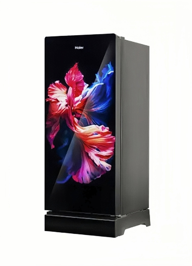 Haier 190 L, 5 Star,  Wave Glass Finish Direct Cool Single Door Refrigerator with Base Drawer