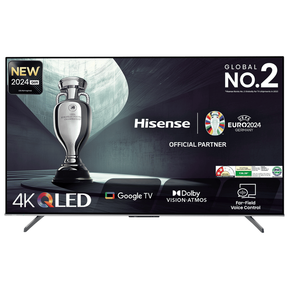 Hisense Q6N 109.22 cm (43 inch) QLED 4K Ultra HD Smart Google TV with 4K AI Upscaler