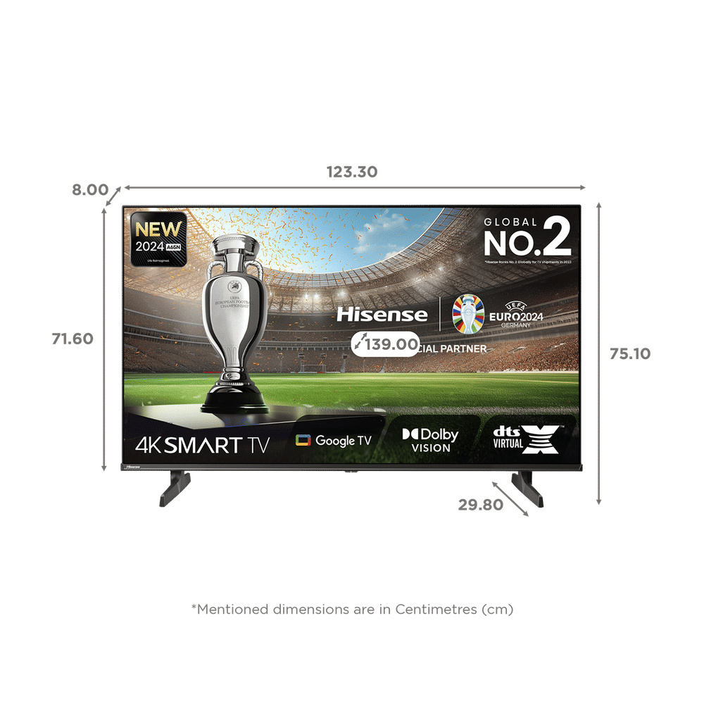 Hisense A65N 139.7 cm (55 inch) LED 4K Ultra HD Google TV with Dolby Vision & Dolby Digital