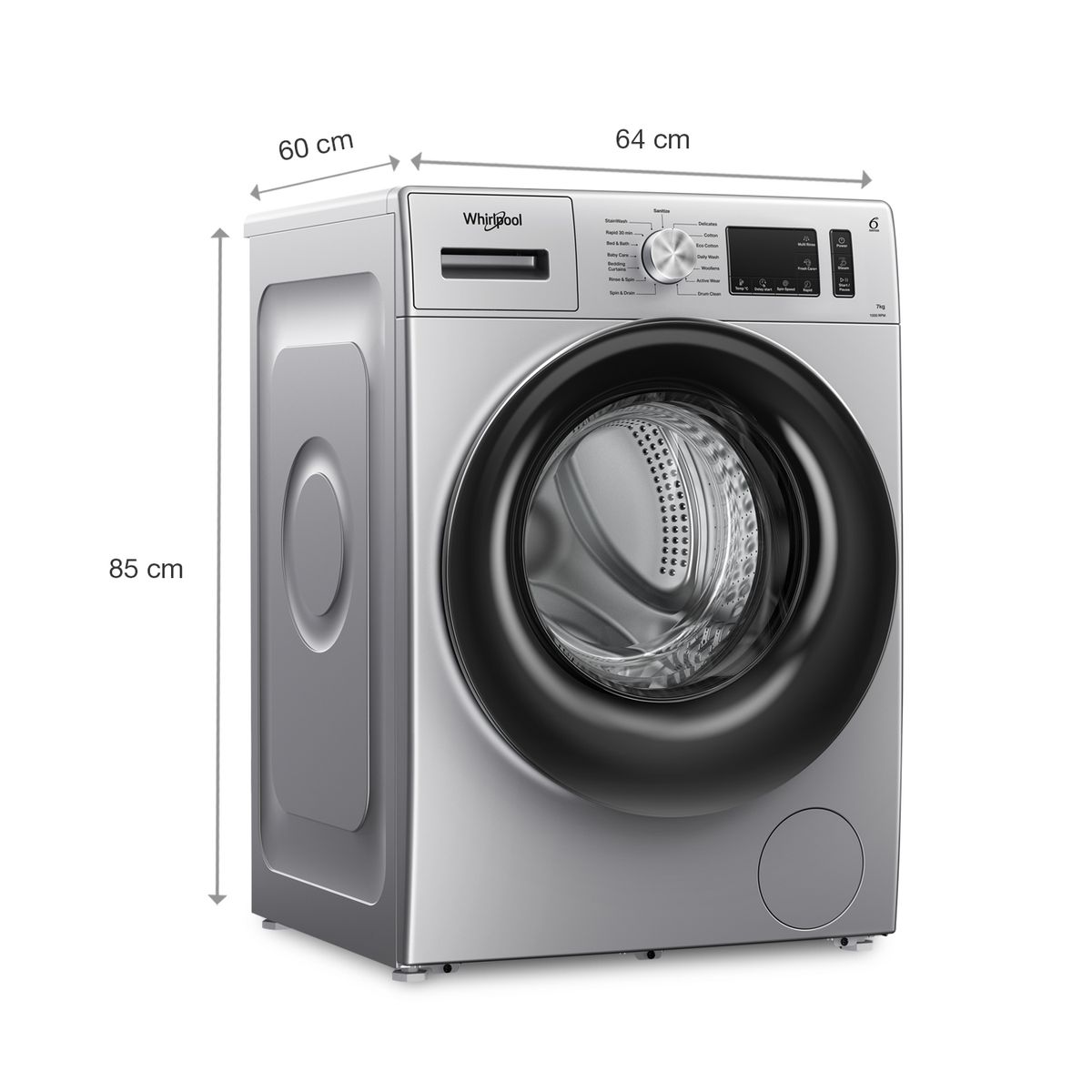 Whirlpool Xpert Care 7kg 5 Star Front Load Washing Machine with in-built Heater