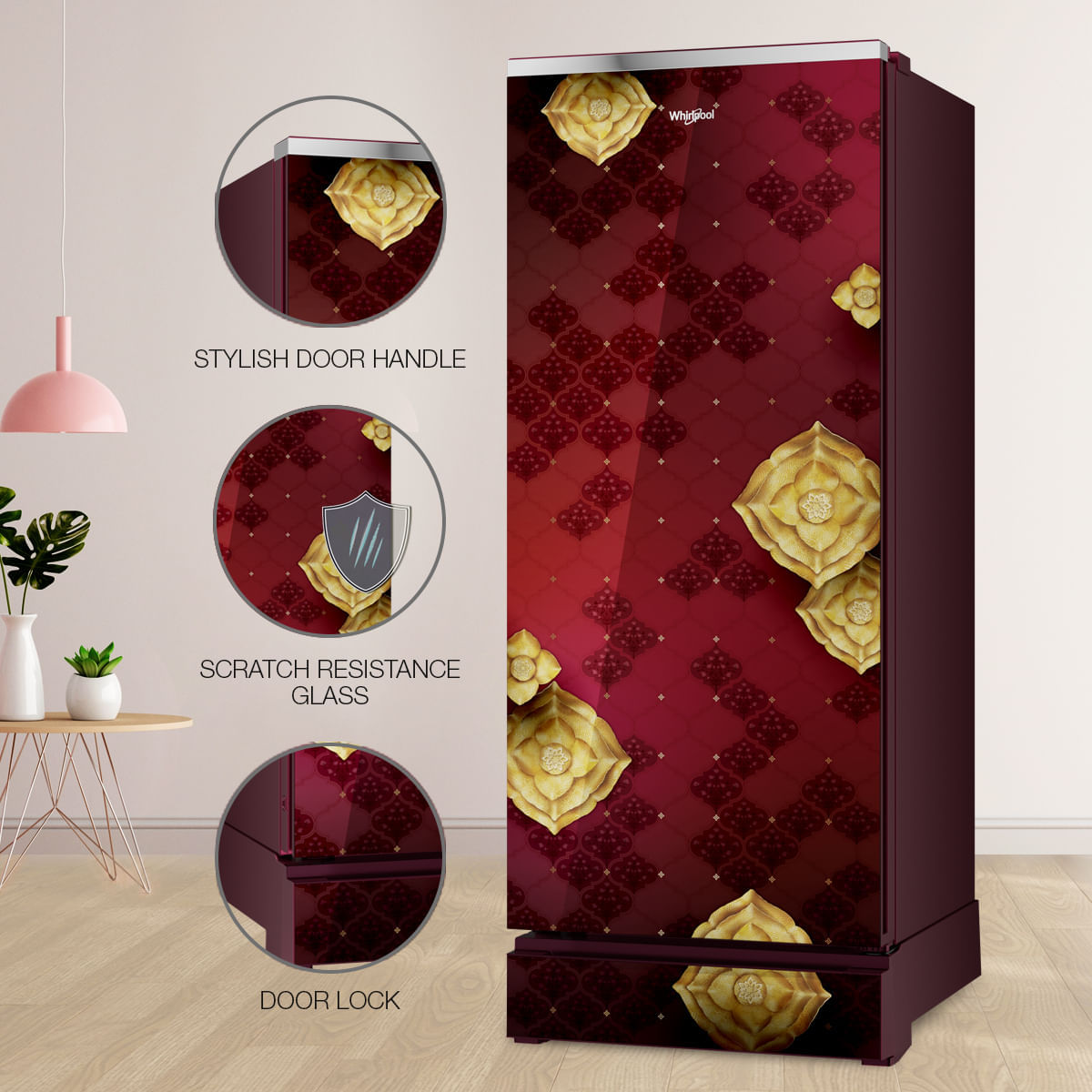 Icemagic Pro 192L 5 Star Glass Finish Single Door Refrigerator With Base