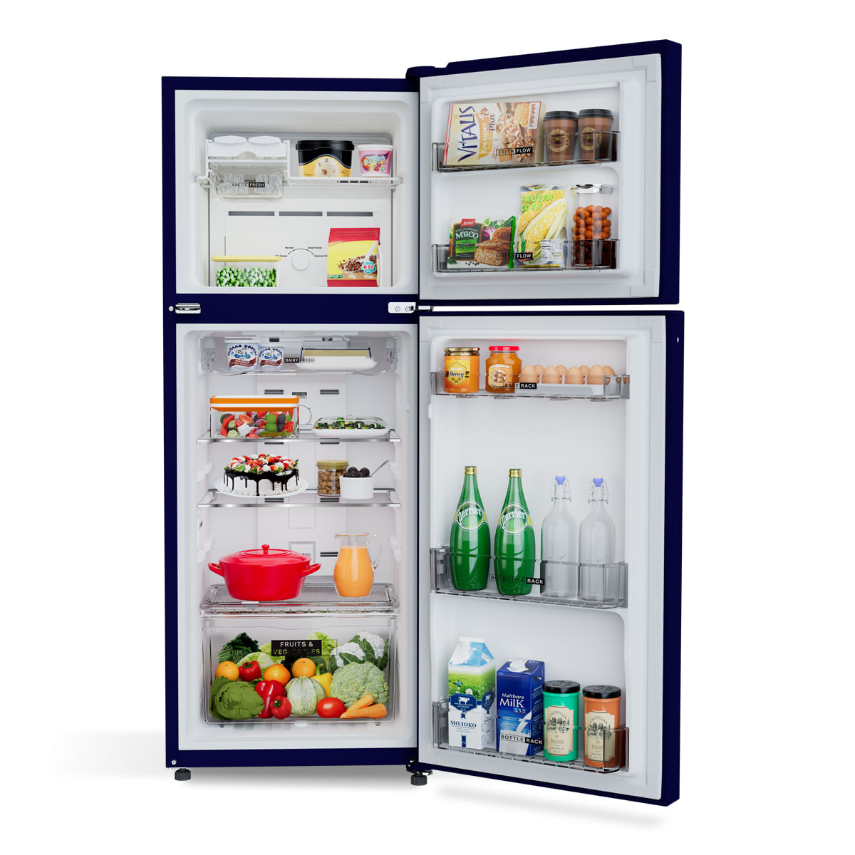 Neofresh 235L 2 Star Frost Free Double-Door Refrigerator with Handle