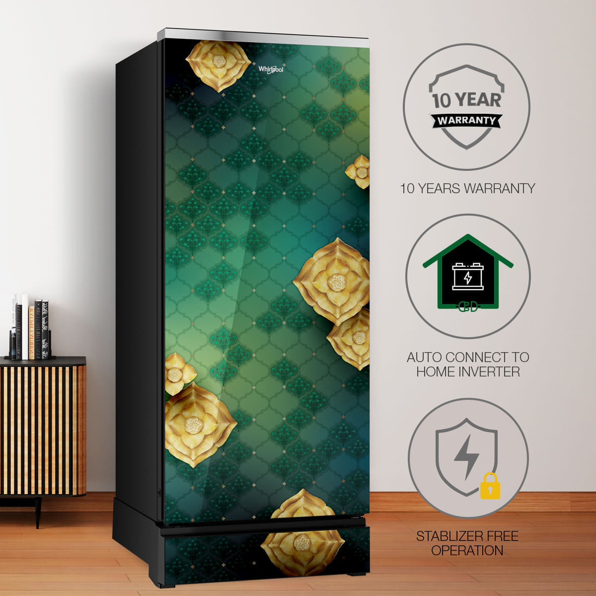 Icemagic Pro 192L 5 Star Glass Finish Single Door Refrigerator With Base