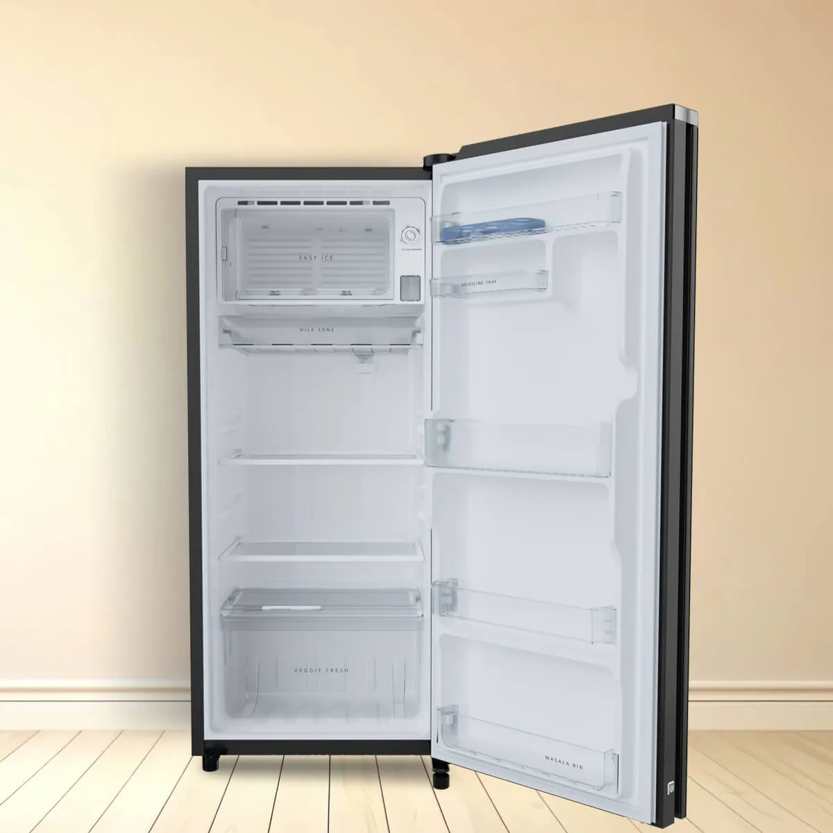  Icemagic Pro GD PRM 192L 5 Star Glass Finish Single Door Refrigerator