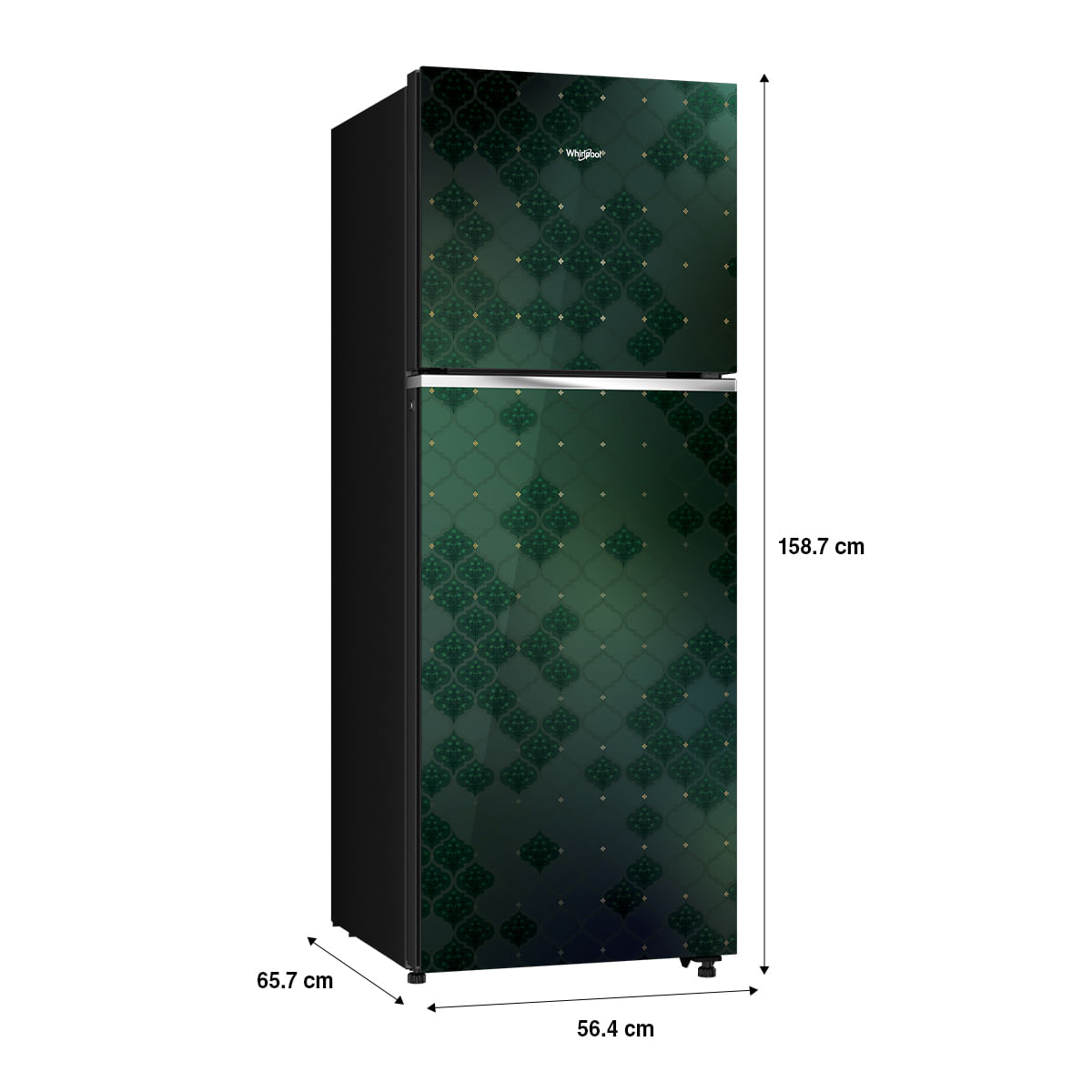 Neofresh 235L 2 Star Glass Finish Frost Free Double-Door Refrigerator