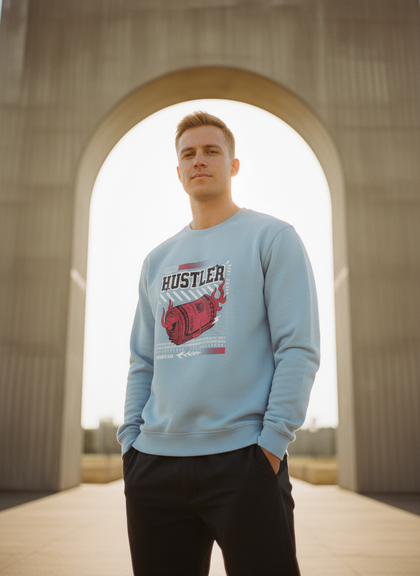 Hustler Sweatshirt Baby blue 