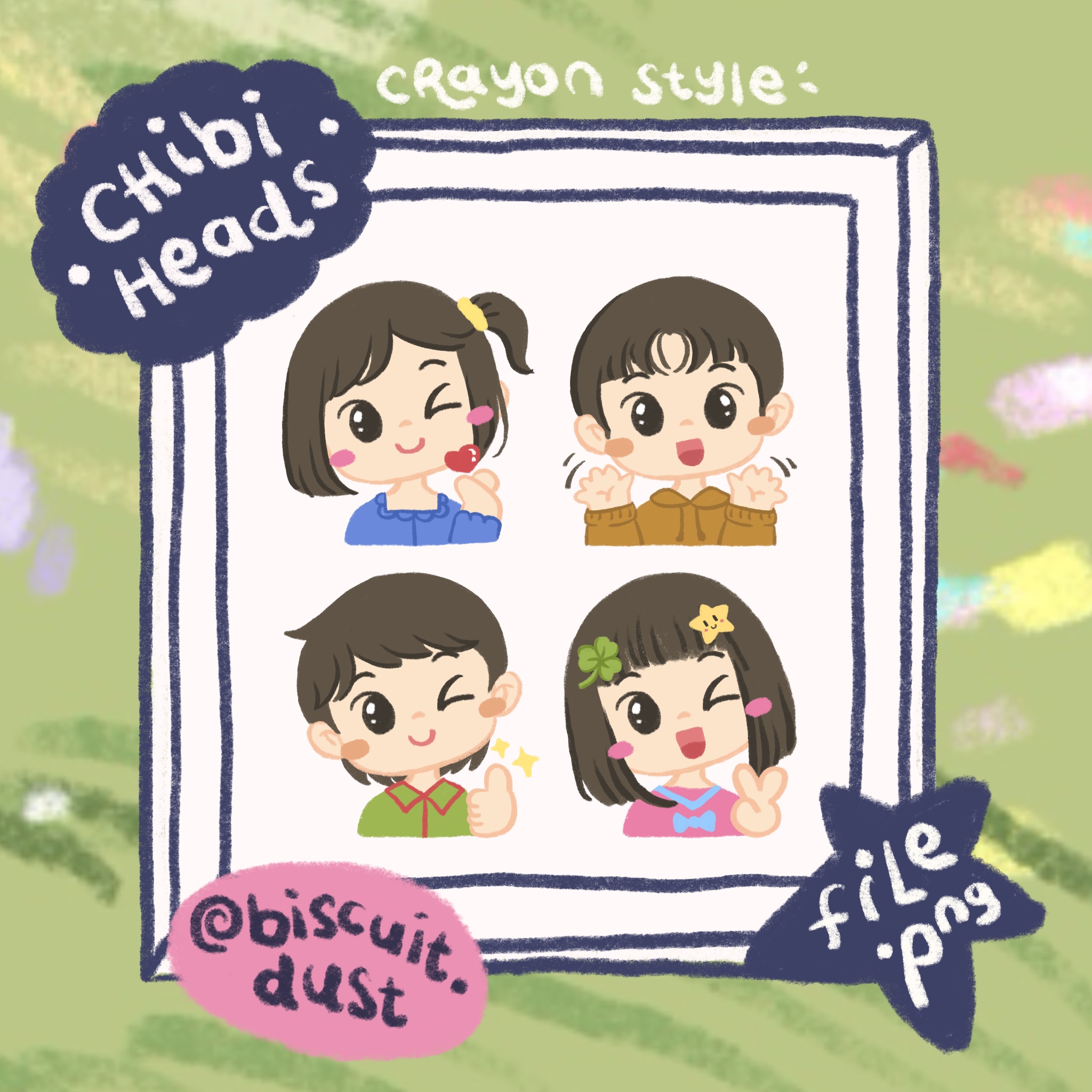Chibi Heads Pose 044