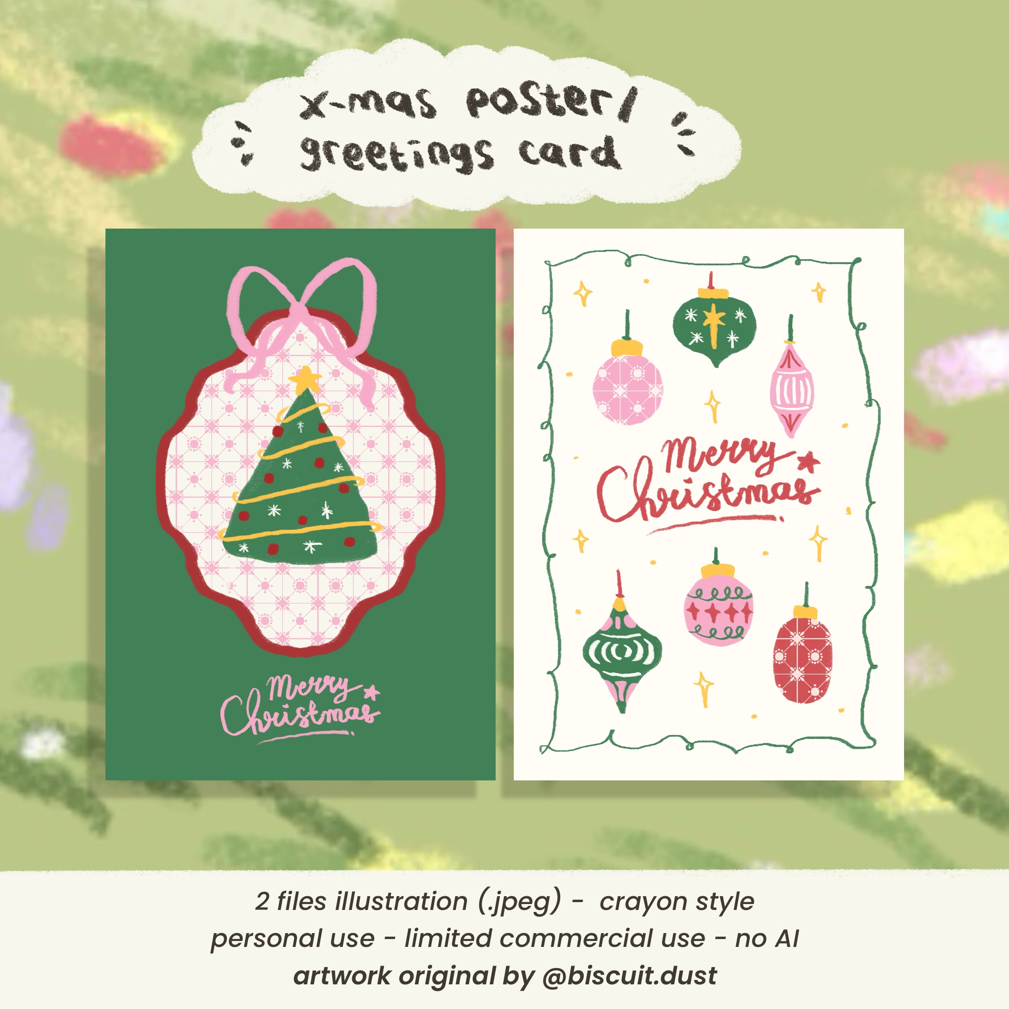 Pinkish Green Christmas GC 058