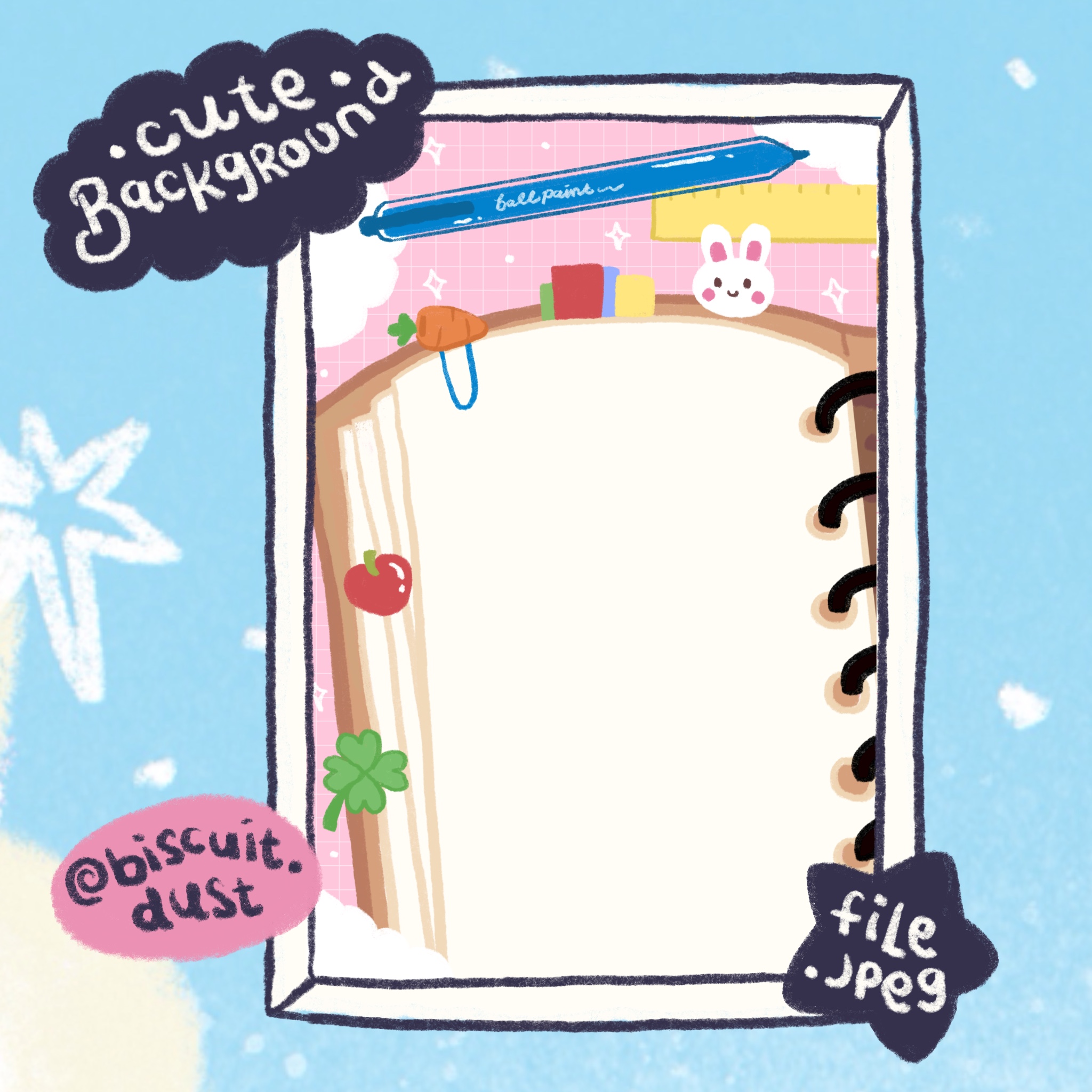 Pink Rabbit Diary Background 047