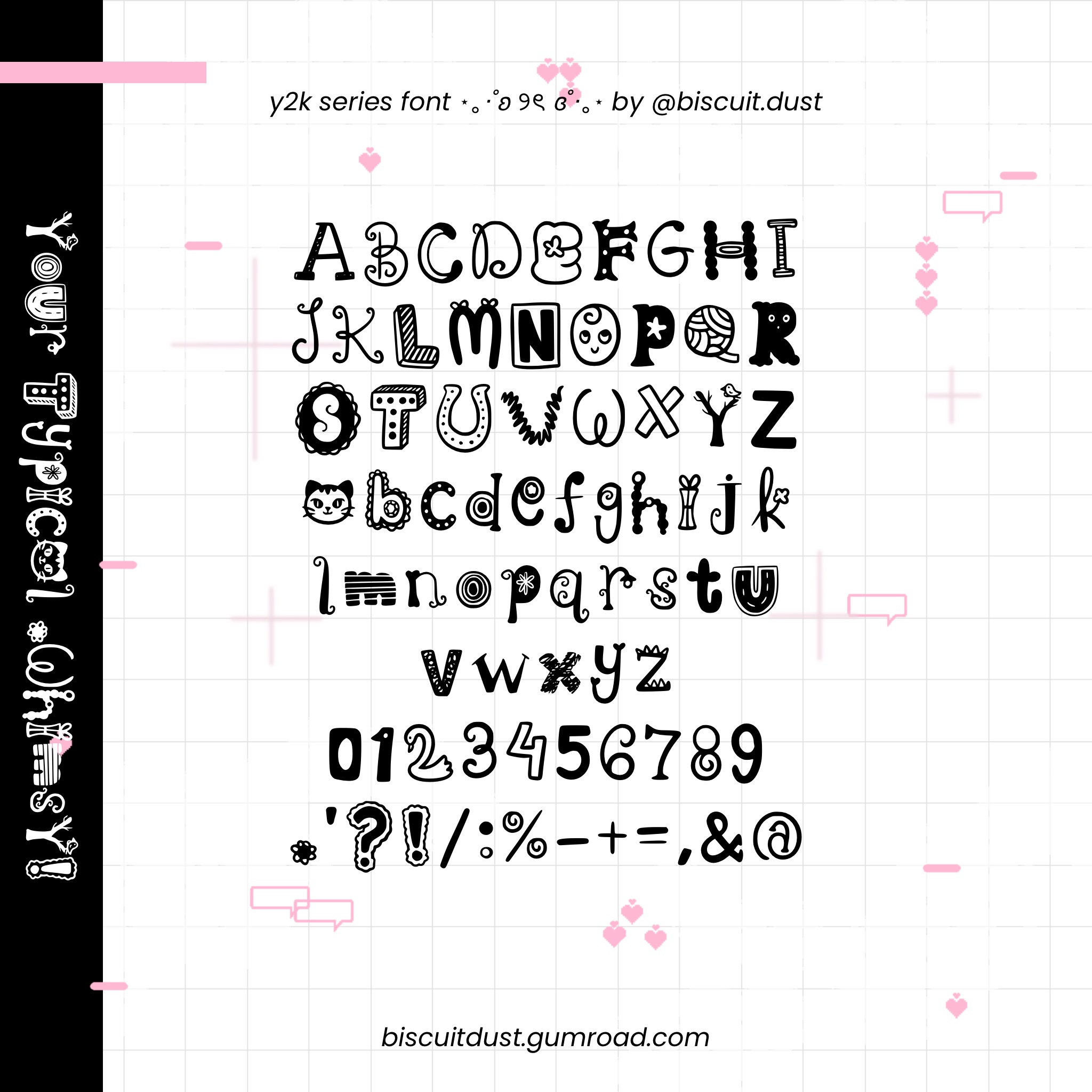 Your Typical Whimsy - FONT y2k series