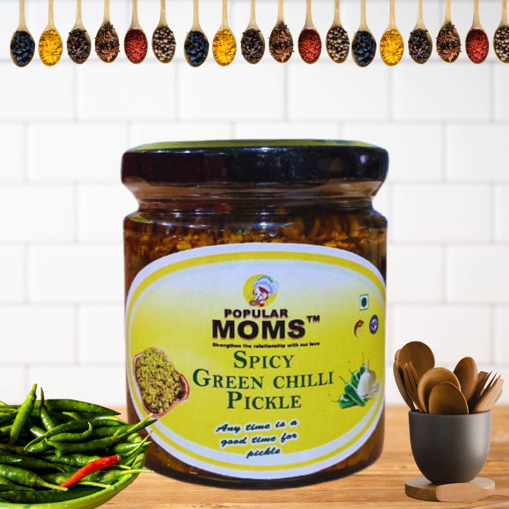 Pure Homemade Spicy Green Chilli Pickles | Mirche ka achar |Marich er achar 180g