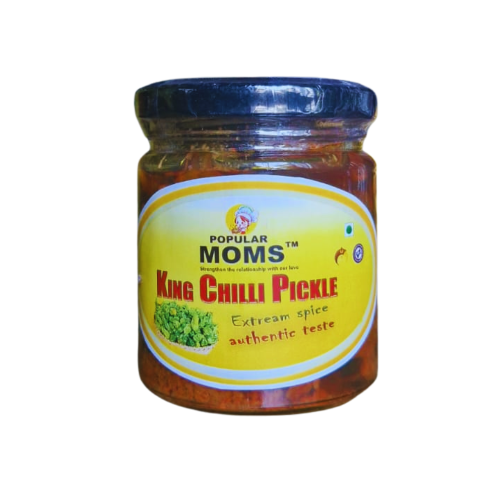  Bhut Jolokia King Chilli Pickle 180gm | Authentic Ghost Pepper Achar | Naga chilli - 100% Mom-Made | Sun-Dried Raja Mirchi in Mustard Oil | No Chemical Preservatives & No Garlic