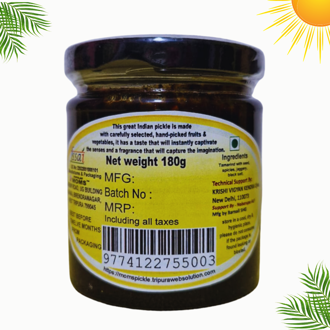 Pure Homemade Tamarind Pickles| Tetuler Misti achar | Imli ka Khatta Mitta Achar | 180gm