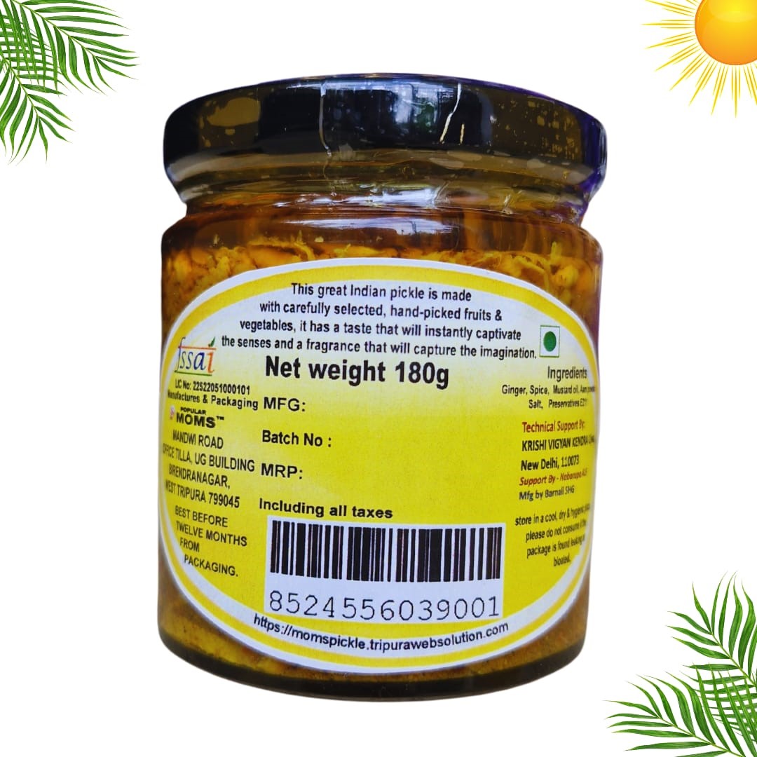 Pure Homemade Ginger Pickle| 180g