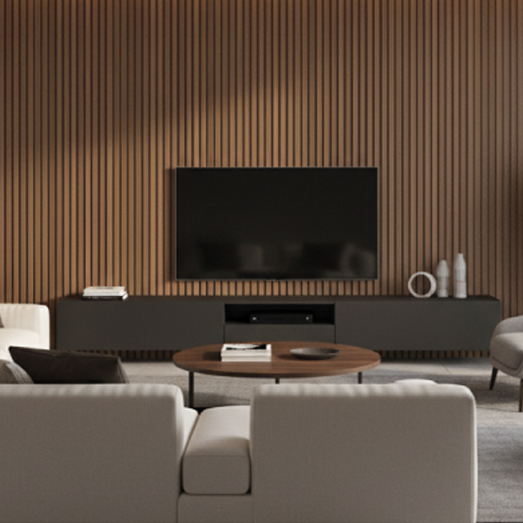 WATER PROOF FLUTED 3D SPC WALL PANELS - VFL-24104