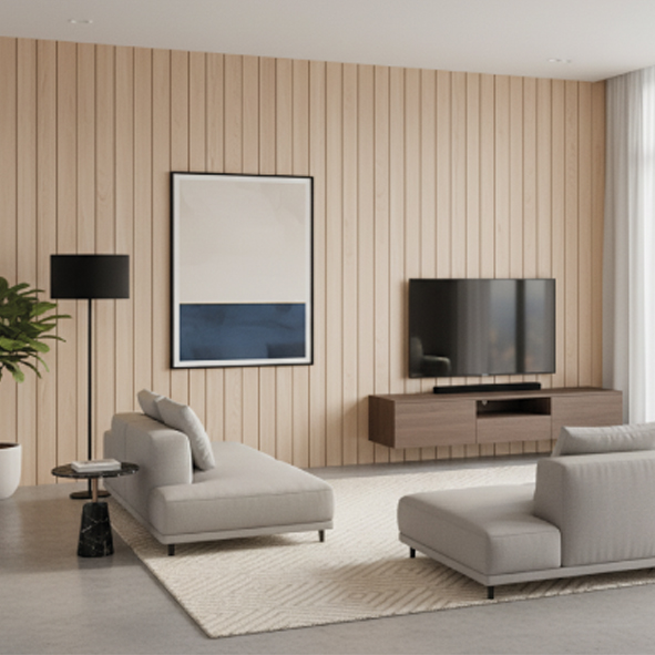 WATER PROOF FLUTED 3D SPC WALL PANELS - VFL-24105