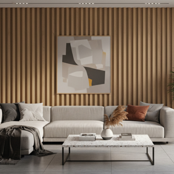 WATER PROOF FLUTED 3D SPC WALL PANELS - VFL-24102