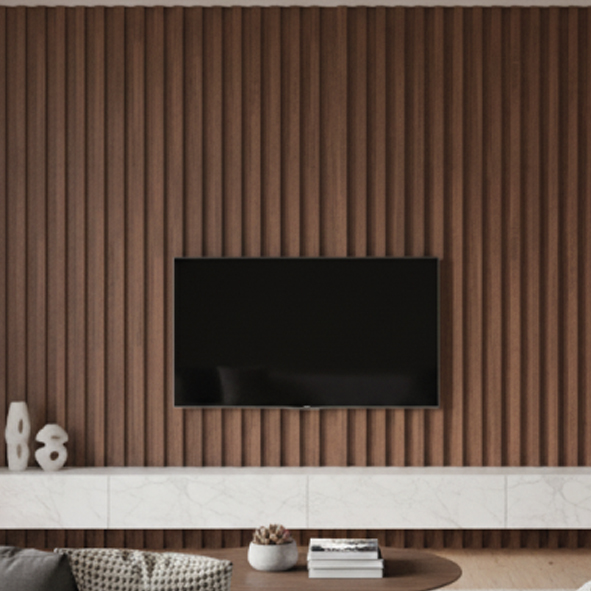 WATER PROOF FLUTED 3D SPC WALL PANELS - VFL-24107