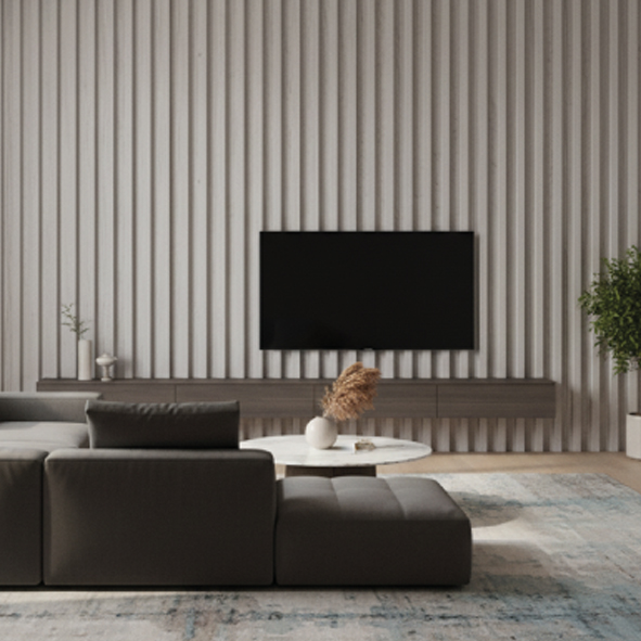 WATER PROOF FLUTED 3D SPC WALL PANELS - VFL-24109