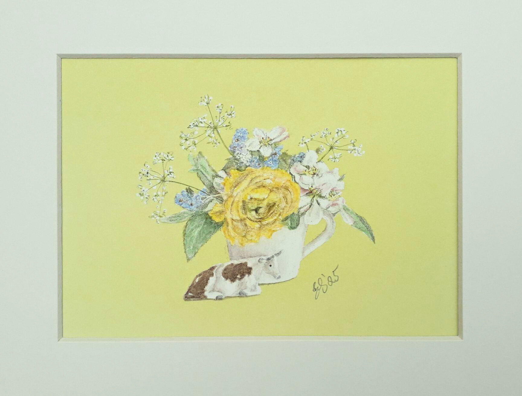 Flowers & Cow