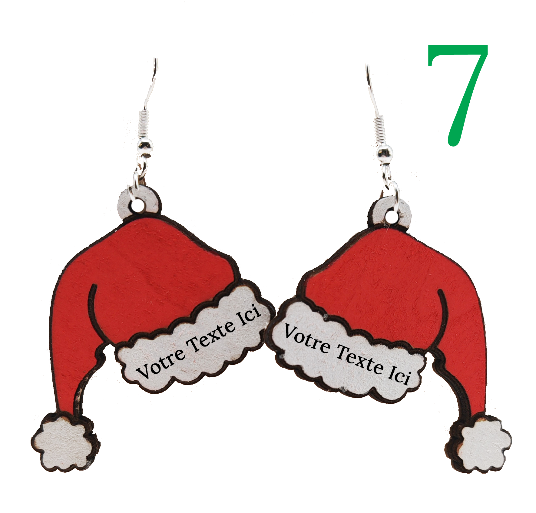 Boucles d'oreilles Bonnet du Père Noël Modèles 7-12